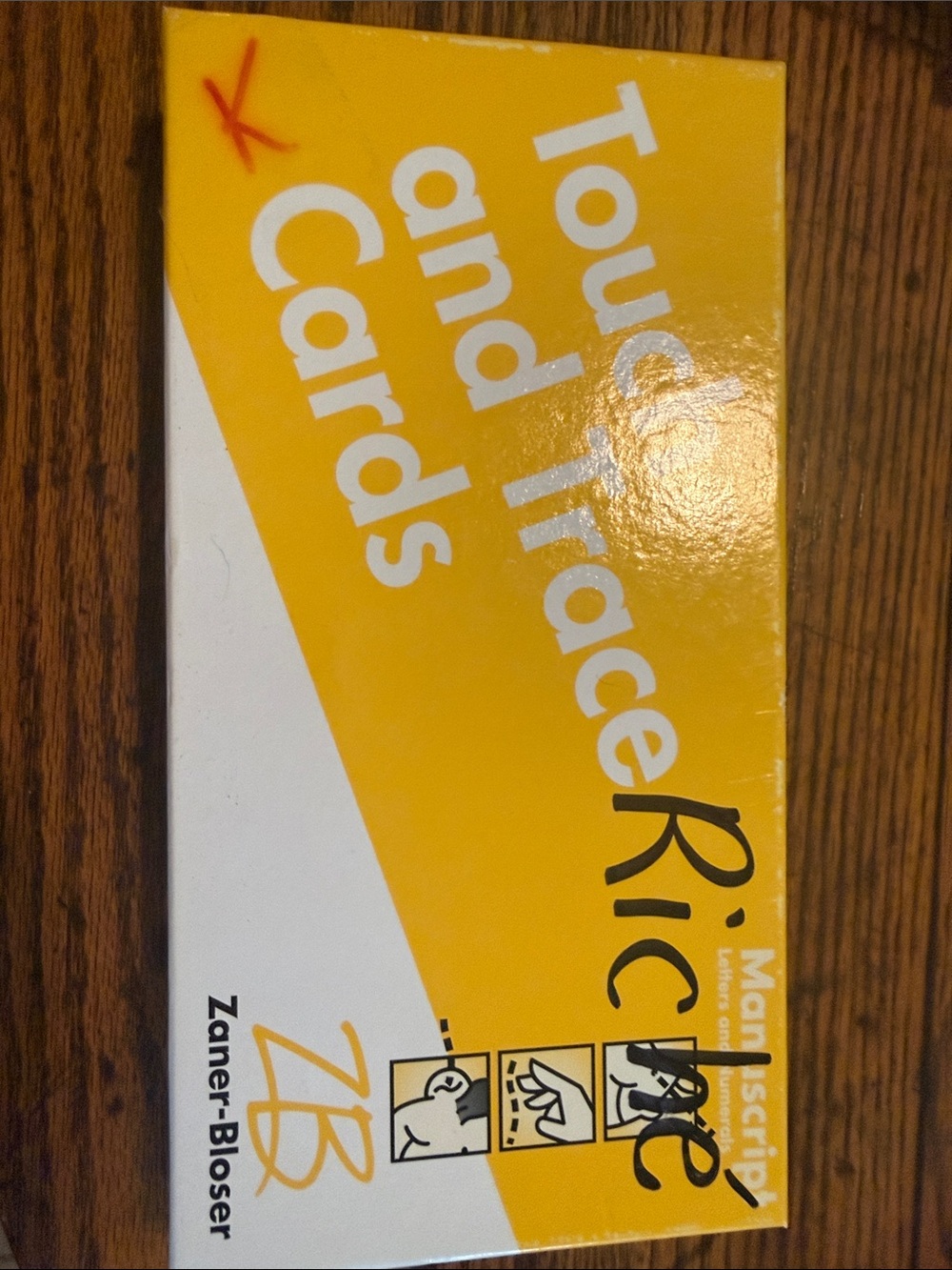 Touch and Trace Cards - Yellow Learning Cards